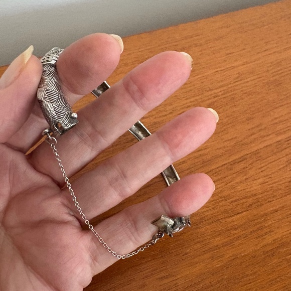 Gorgeous Marcasite Sterling Silver Bracelet - Picture 5 of 16